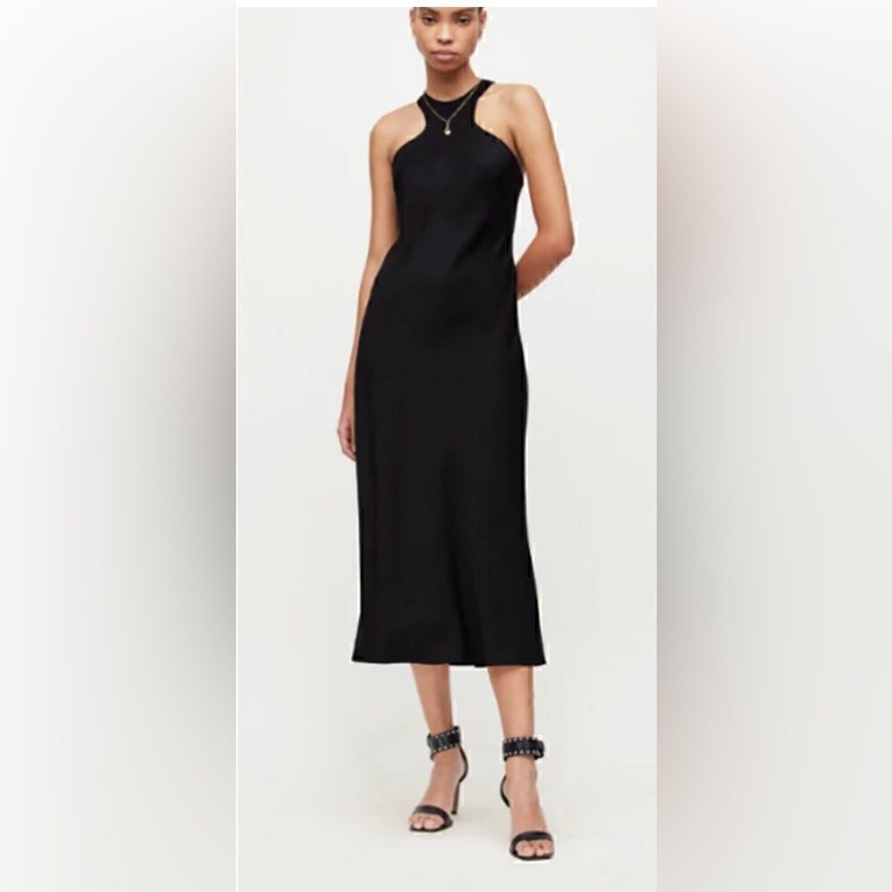 AllSaints Betina Dress Black Size 12 NWT